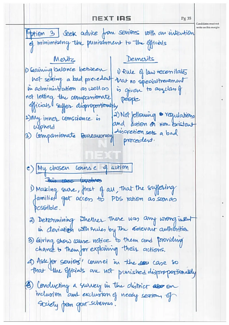 Diksha Rai — UPSC Ethics (GS4) mains answer copy (Rank 40, CSE 2025): handwritten answer sheet