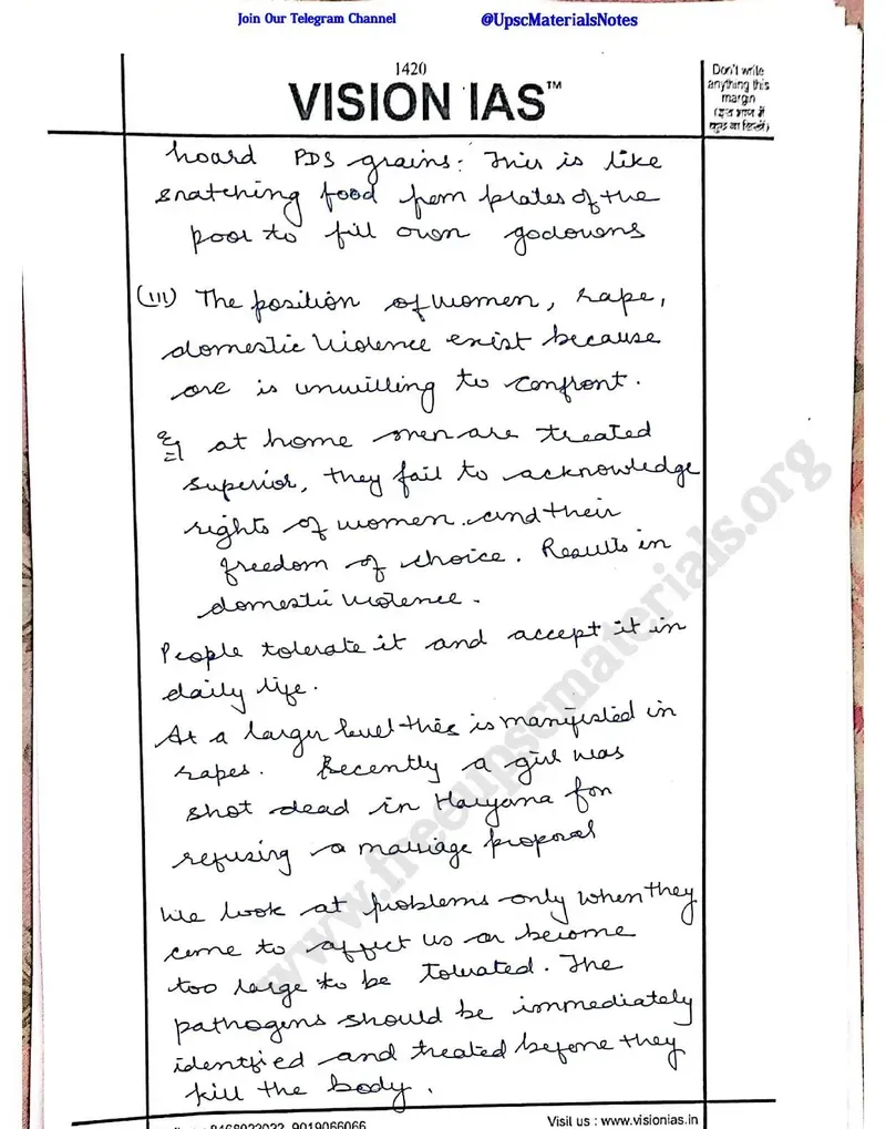 Jagrati Awasthi — UPSC General Studies mains answer copy (AIR 2, CSE 2020): handwritten answer sheet — further page from this booklet (2 of 3 shown)