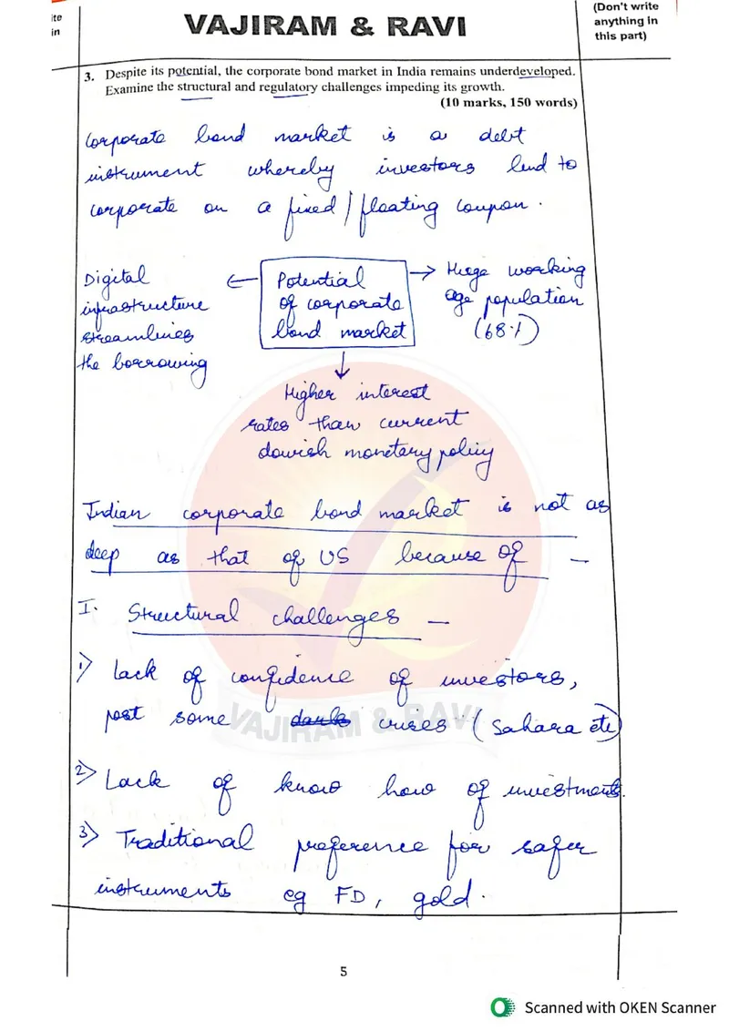 Kanishak Aggarwal — UPSC General Studies mains answer copy (Rank 72, CSE 2025): handwritten answer sheet — further page from this booklet (2 of 3 shown)