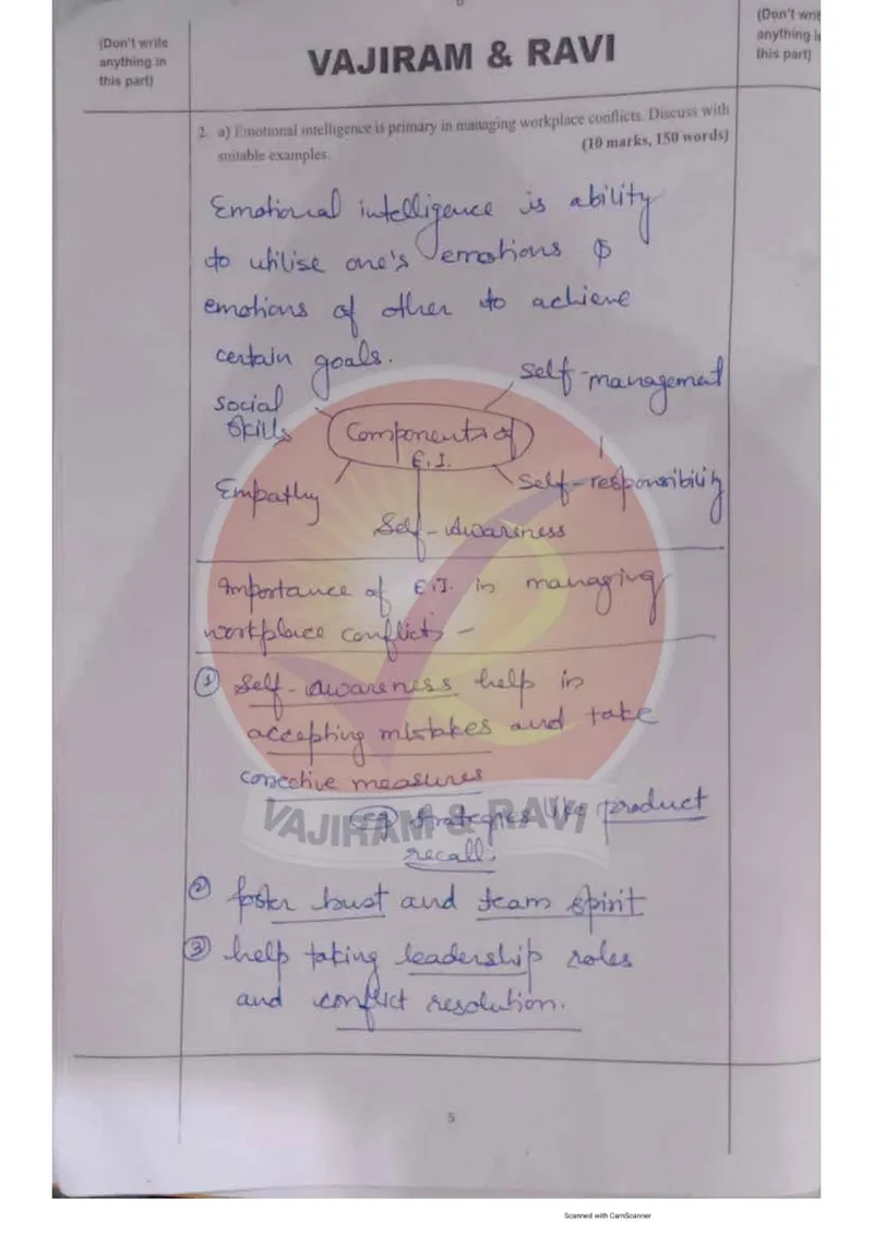 Komal Punia — UPSC Ethics (GS4) mains answer copy (AIR 6, CSE 2024): handwritten answer sheet — further page from this booklet (3 of 3 shown)