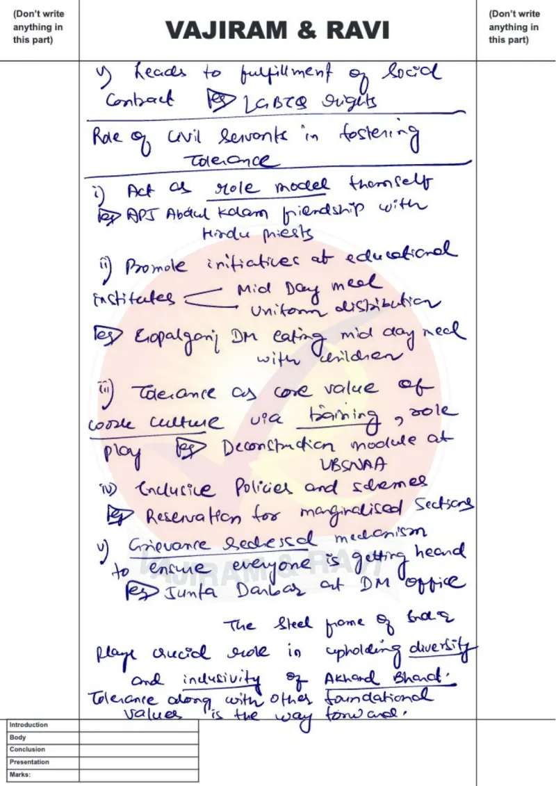 Monika Srivastava — UPSC General Studies mains answer copy (Rank 16, CSE 2025): handwritten answer sheet