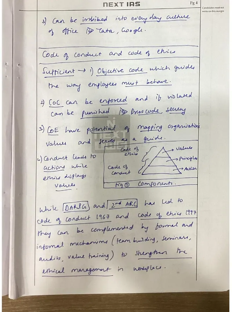 Nisar Dishant — UPSC Ethics (GS4) mains answer copy (Rank 19, CSE 2025): handwritten answer sheet — further page from this booklet (2 of 3 shown)