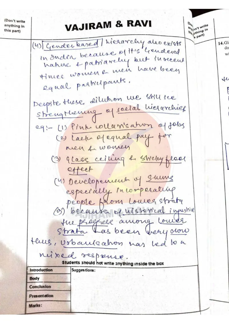 Shakti Dubey — UPSC GS Paper 1 mains answer copy (AIR 1, CSE 2024): handwritten answer sheet