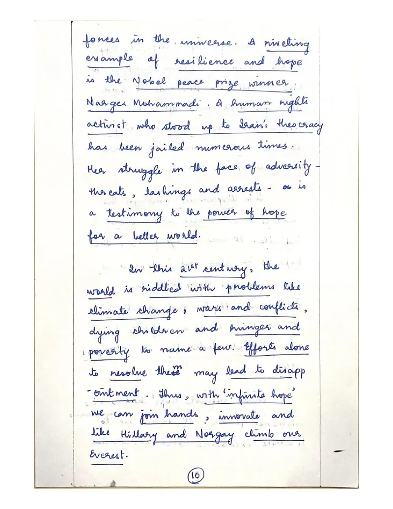 Tejasvi Deshpande — UPSC Essay mains answer copy (Rank 99, CSE 2024): handwritten answer sheet — further page from this booklet (3 of 3 shown)