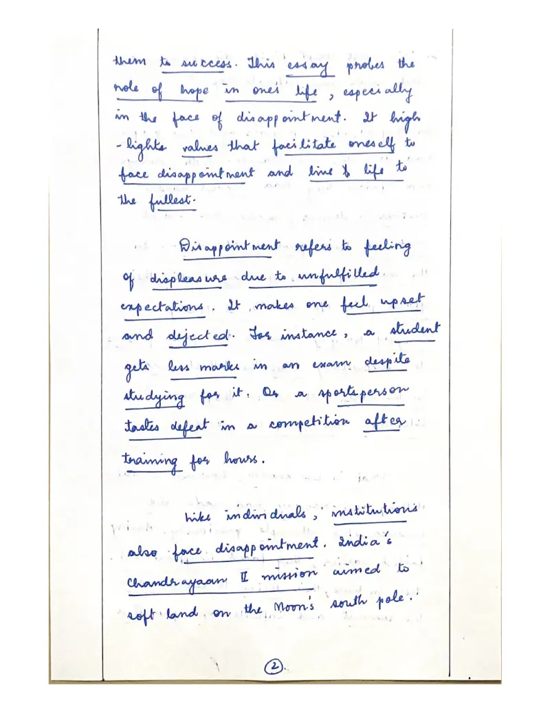 Tejasvi Deshpande — UPSC Essay mains answer copy (Rank 99, CSE 2024): handwritten answer sheet