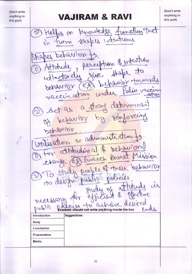 Vikas — UPSC Ethics (GS4) mains answer copy (Rank 27, CSE 2025): handwritten answer sheet