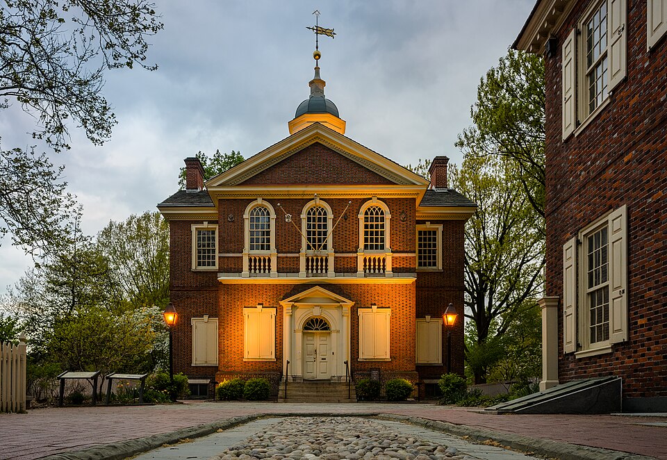 Carpenters' Hall, Philadelphia, meeting place of the First Continental Congress in 1774.