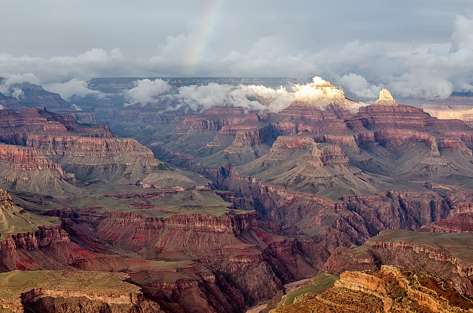 The Grand Canyon of the Colorado River, showing terraced step-like canyon walls.