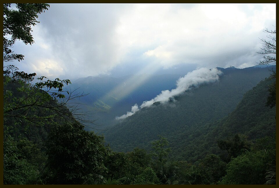 Monsoon rain clouds gathering over the forested Western Ghats during the south-west monsoon