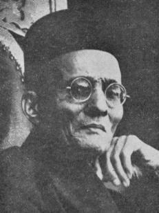 Portrait of Vinayak Damodar Savarkar, founder of the Abhinav Bharat secret society