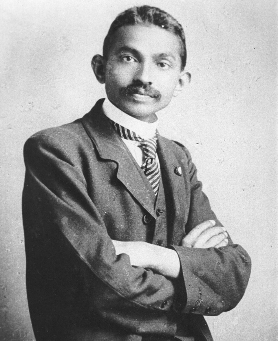 Mohandas K. Gandhi as a young lawyer in South Africa, c. 1906