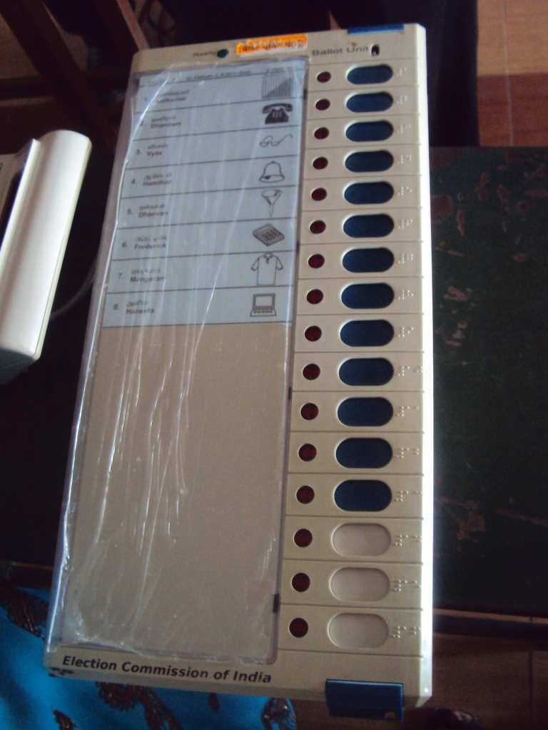 Ballot unit of an Electronic Voting Machine of the Election Commission of India
