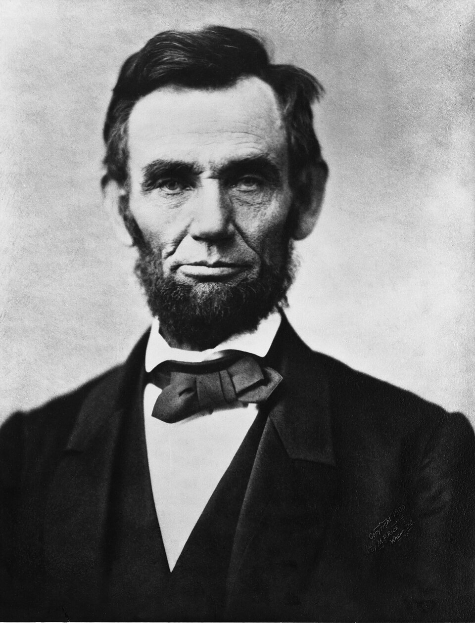 Portrait photograph of Abraham Lincoln, 16th President of the United States