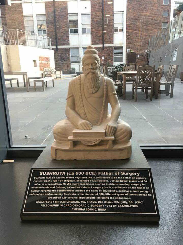 Statue of Sushruta, the ancient Indian surgeon and author of the Sushruta Samhita